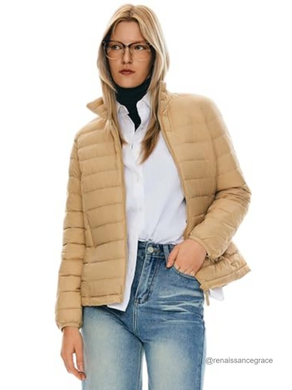 Orolay Lightweight Packable Down Puffer Coat Quilted Stand Collar